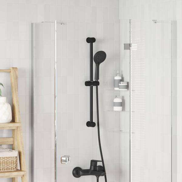 ARDEBO.de - Duschkopfhalter Schwarz 70 cm Edelstahl
