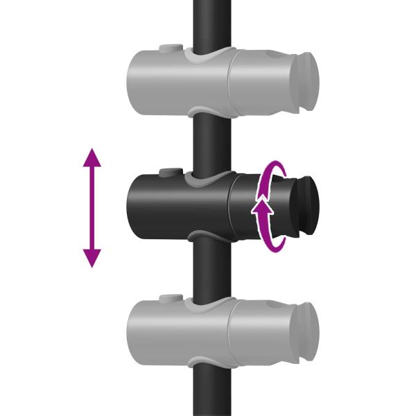 Duschkopfhalter Schwarz 70 cm Edelstahl