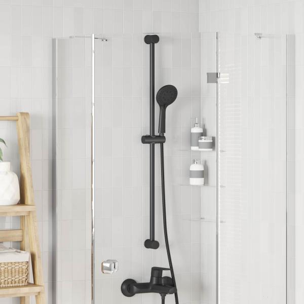 ARDEBO.de - Duschkopfhalter Schwarz 100 cm Edelstahl