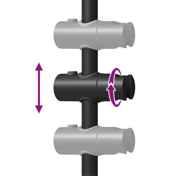 Duschkopfhalter Schwarz 100 cm Edelstahl