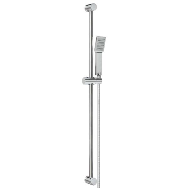 Duschsystem-Set Chrom 100 cm Edelstahl