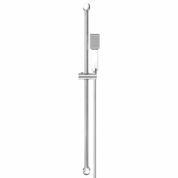 Duschsystem-Set Chrom 100 cm Edelstahl