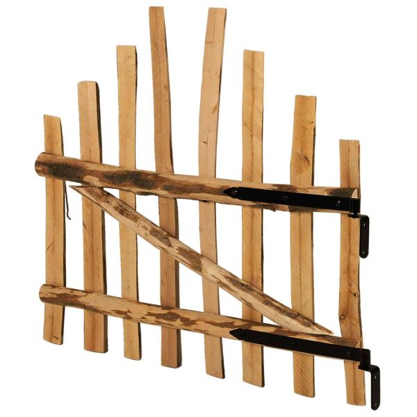 Bogenzauntor 100 x 90 cm Imprägniertes Haselholz Braun