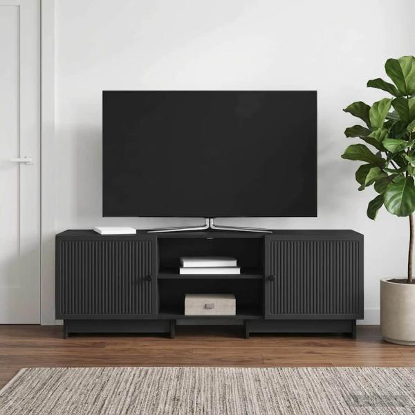 ARDEBO.de - TV-Schränk 150 x 31 x 50 cm Schwarz Holzwerkstoff