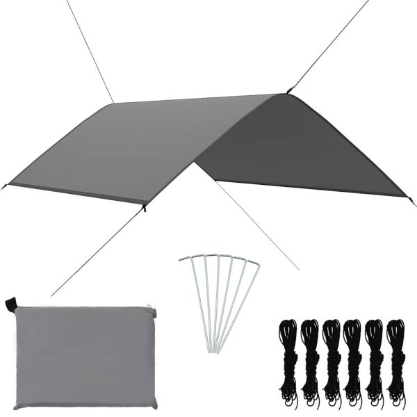 ARDEBO.de - Outdoor-Tarp 3x2 m Grau
