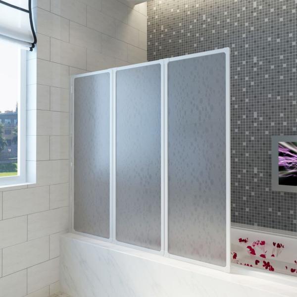 ARDEBO.de - Duschwand 141 x 132 cm 3 Paneele Faltbar