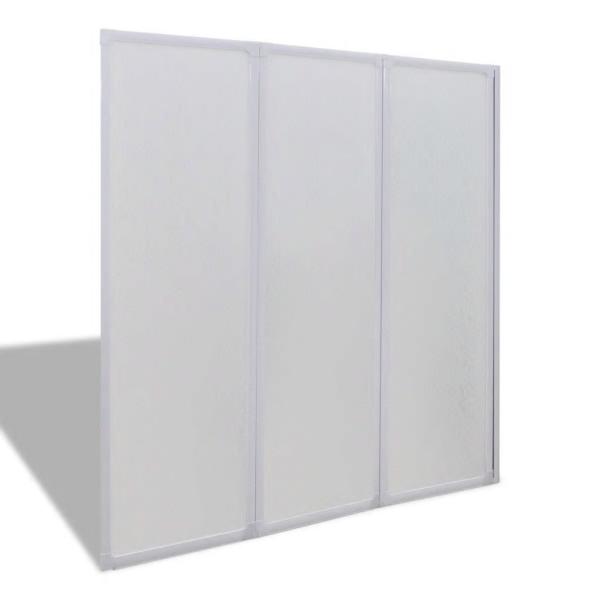 Duschwand 141 x 132 cm 3 Paneele Faltbar