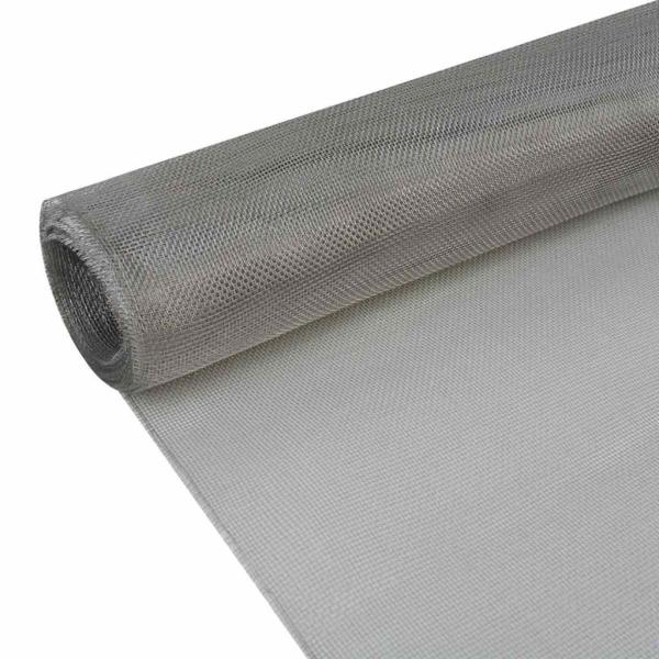 Drahtzäune 100 x 1000 cm Edelstahl 304 Silber