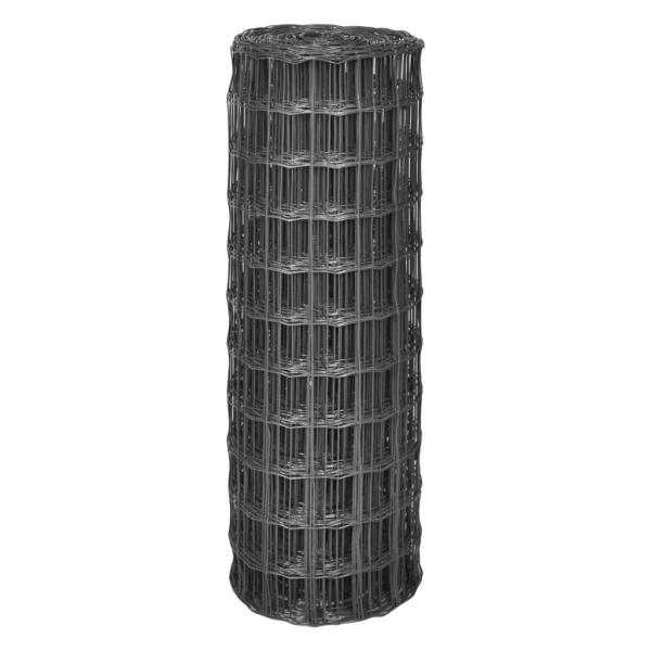 Eurozaun Stahl 25 x 0,8 m Grau