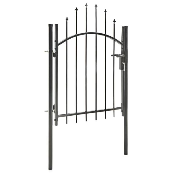 Gartentor Woerden Stahl 1x1 m Schwarz