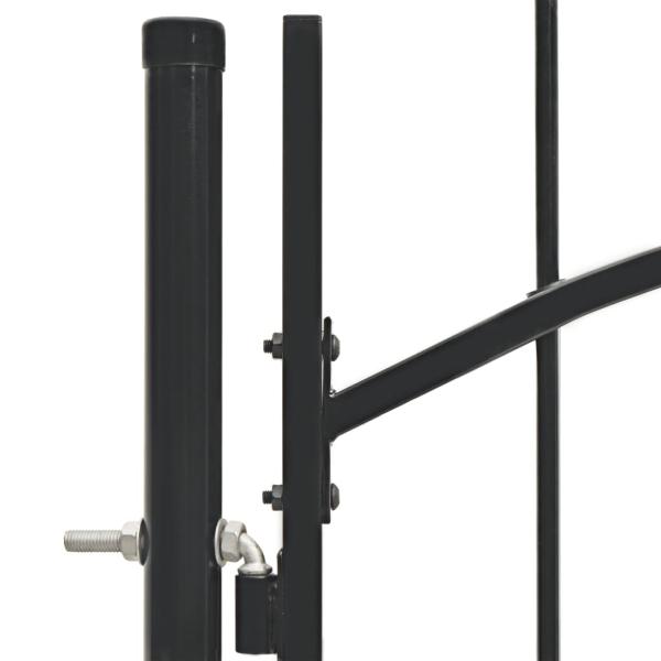 Gartentor Woerden Stahl 1x1 m Schwarz