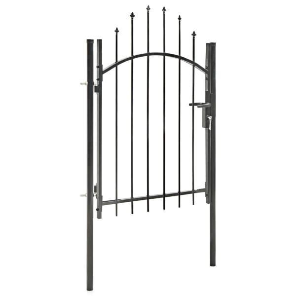 Gartentor Woerden Stahl 1x1,25 m Schwarz