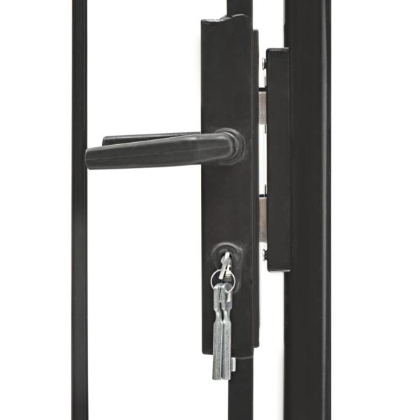 Gartentor Woerden Stahl 1x1,25 m Schwarz
