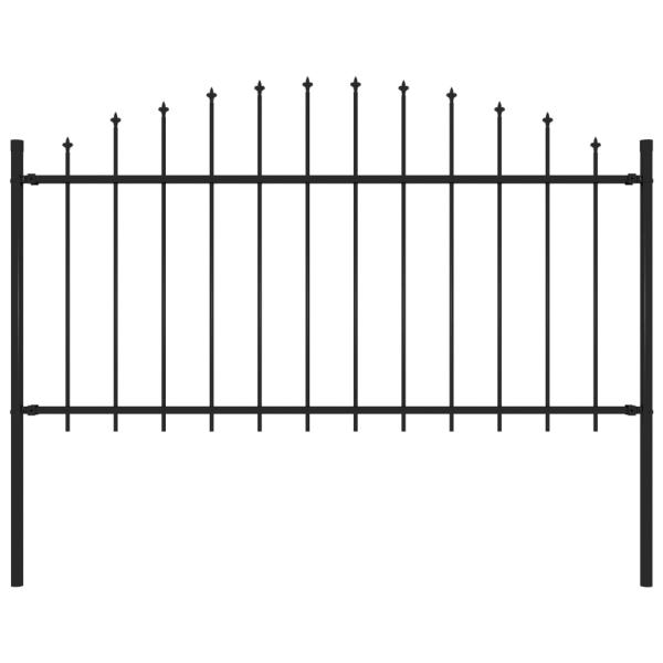 ARDEBO.de - Gartenzaun Woerden mit Speerspitze Stahl 170 x 150 cm Schwarz