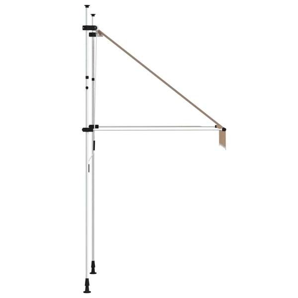 Markise Einziehbar Handbetrieben 100 cm Orange/Weiß Gestreift