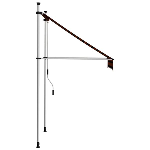 Einziehbare Markise Handbetrieben 100 cm Orange und Braun