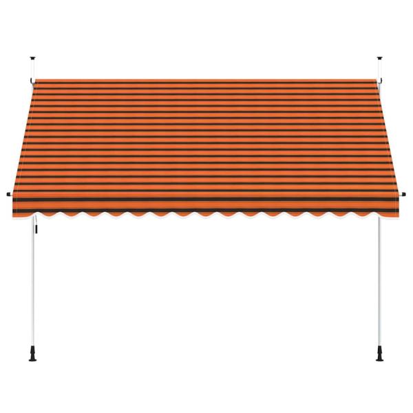 Einziehbare Markise Handbetrieben 350 cm Orange und Braun