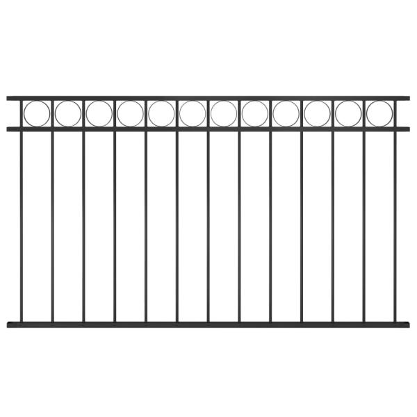 ARDEBO.de - Zaunelement ASSEN Stahl 1,7 x 0,8 m Schwarz