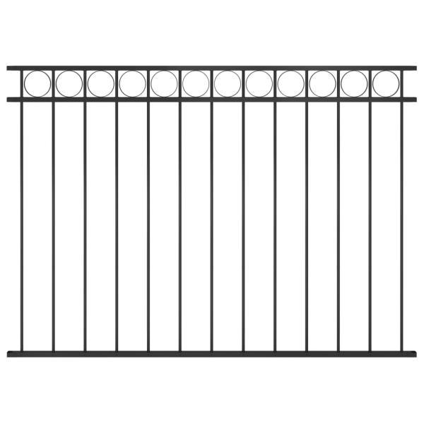 ARDEBO.de - Zaunelement ASSEN Stahl 1,7 x 1,2 m Schwarz