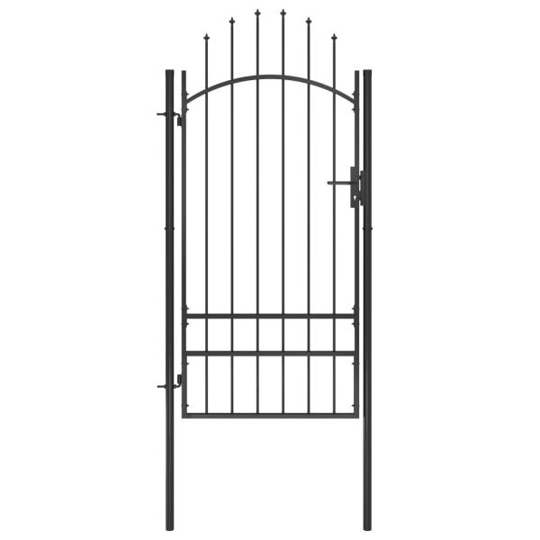 ARDEBO.de - Gartentor Woerden Stahl 1x2 m Schwarz
