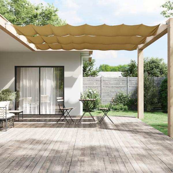 ARDEBO.de - Senkrechtmarkise Beige 60x1200 cm Oxford-Gewebe