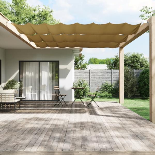 ARDEBO.de - Senkrechtmarkise Beige 140x1000 cm Oxford-Gewebe