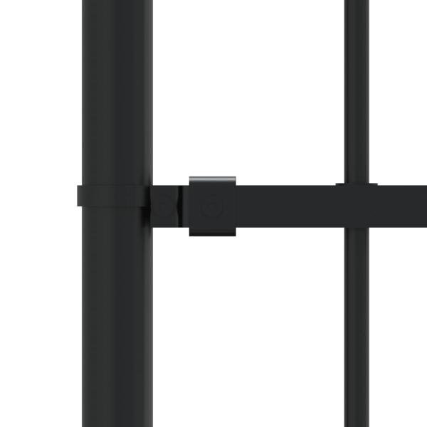 Gartenzaun Woerden mit Speerspitze Schwarz 240 x 75 cm Stahl