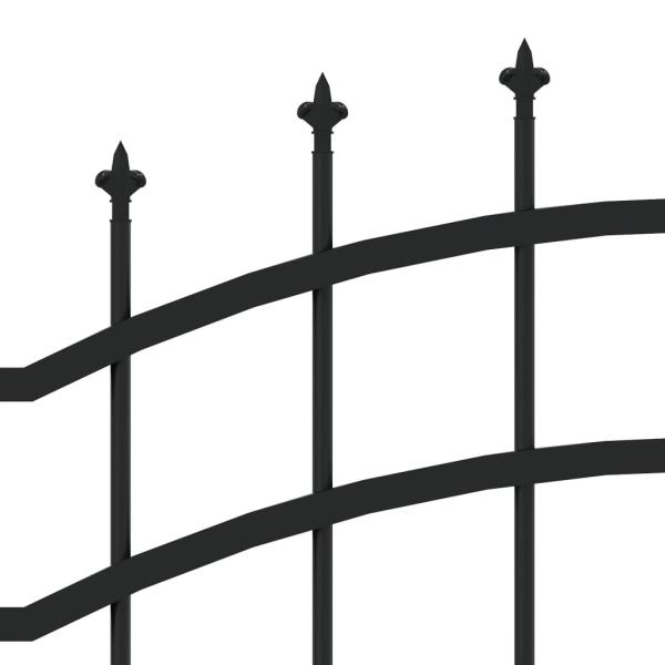 Gartenzaun Woerden mit Speerspitze Schwarz 240 x 75 cm Stahl