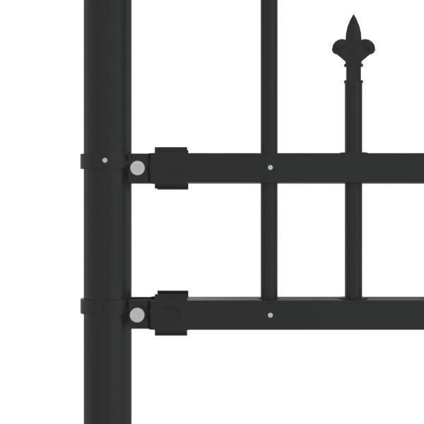 Gartenzaun KAMPEN mit Speerspitze Schwarz 240 x 75 cm Stahl