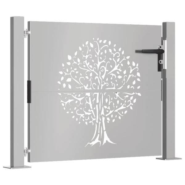 Gartentor 100x75 cm Cortenstahl Baumdesign