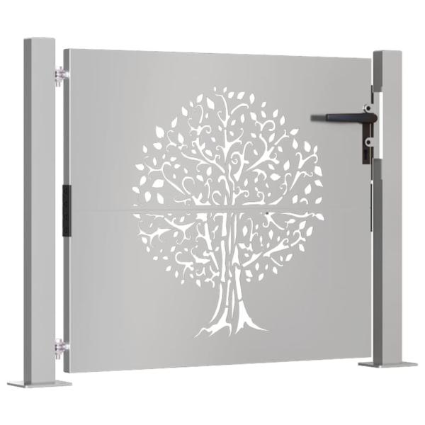 Gartentor 100x100 cm Cortenstahl Baumdesign