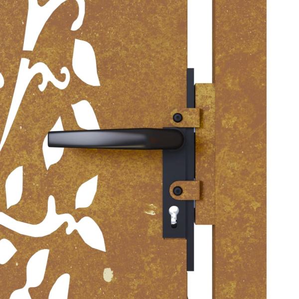 Gartentor 100x175 cm Cortenstahl Baumdesign
