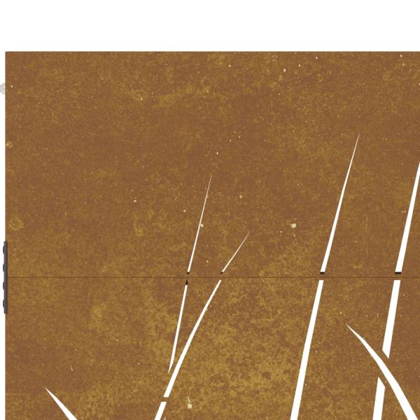 Gartentor 100x125 cm Cortenstahl Gras-Design