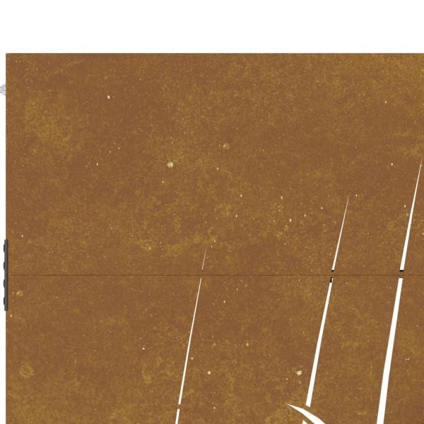 Gartentor 100x200 cm Cortenstahl Gras-Design