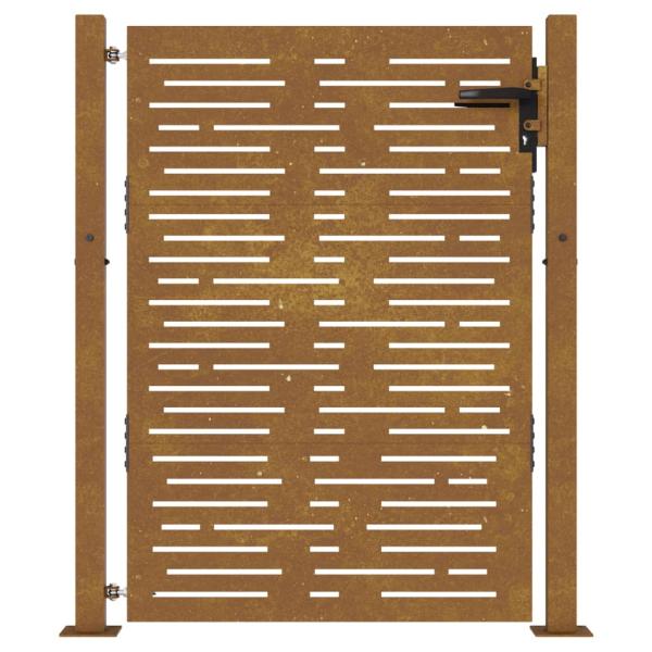 Gartentor 100x150 cm Cortenstahl Quadratisches Design