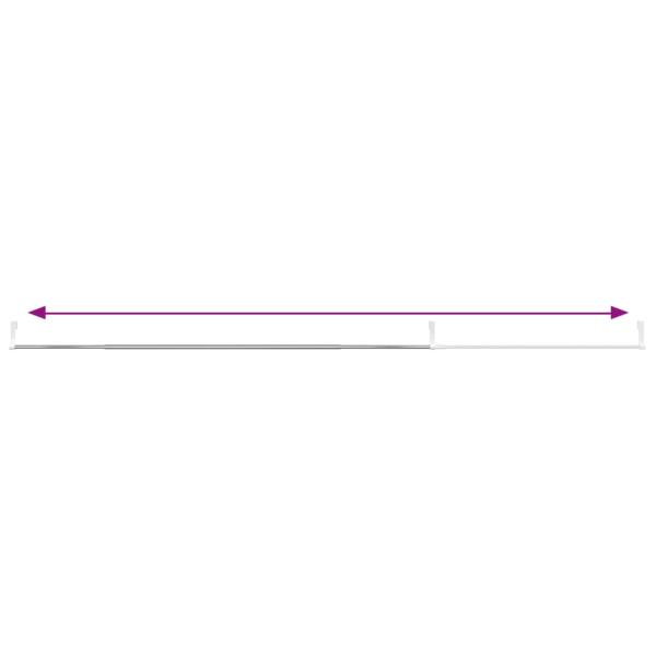 Gardinenstangen 2 Stk. Weiß und Silbern 90-135 cm Aluminium