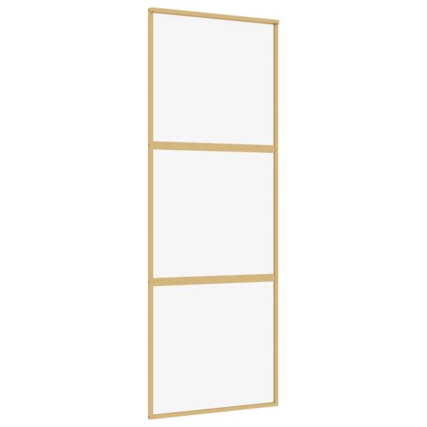Schiebetür Golden 76x205 cm ESG-Klarglas und Aluminium