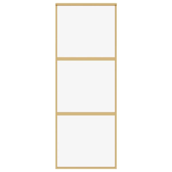 Schiebetür Golden 76x205 cm ESG-Klarglas und Aluminium
