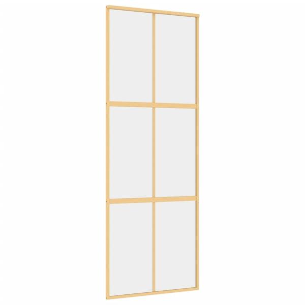 Schiebetür Golden 76x205 cm ESG-Klarglas und Aluminium