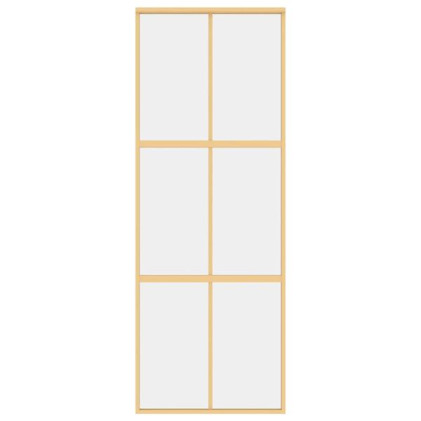 Schiebetür Golden 76x205 cm ESG-Klarglas und Aluminium