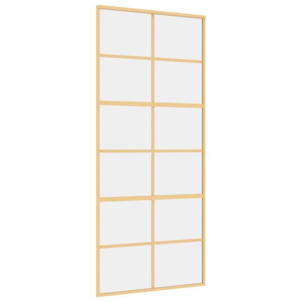 Schiebetür Golden 90x205 cm ESG-Klarglas und Aluminium