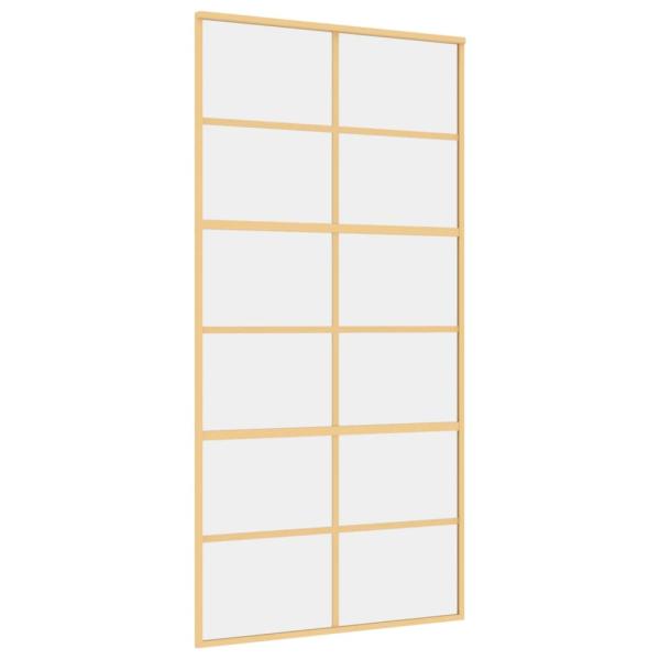 Schiebetür Golden 102,5x205 cm ESG-Klarglas und Aluminium