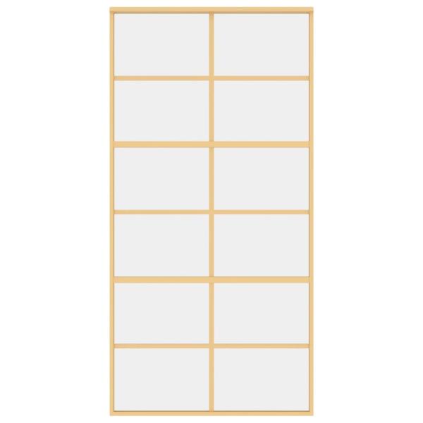 Schiebetür Golden 102,5x205 cm ESG-Klarglas und Aluminium