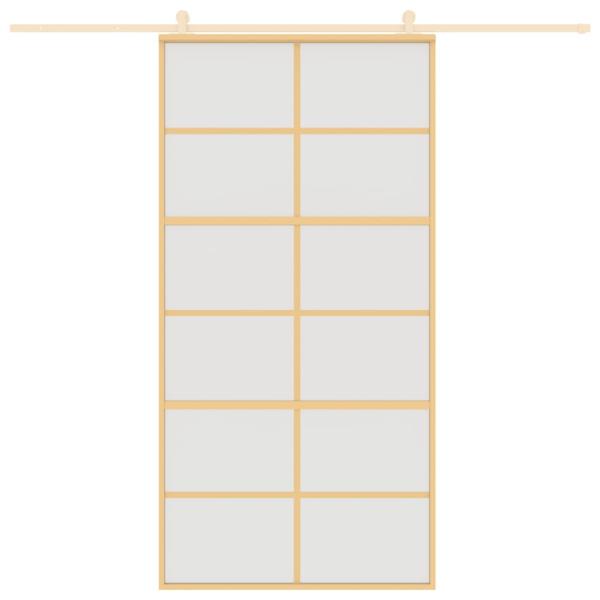Schiebetür Golden 102,5x205 cm Matt ESG-Glas und Aluminium