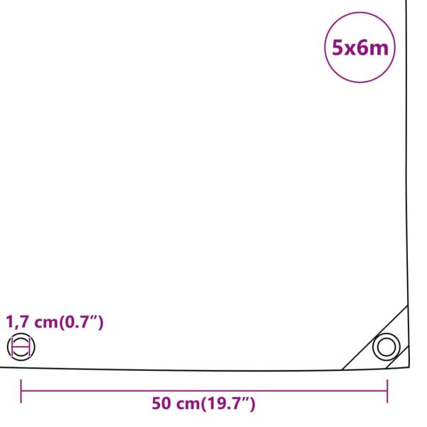 Abdeckplane Grün 5x6 m 650 g/m²