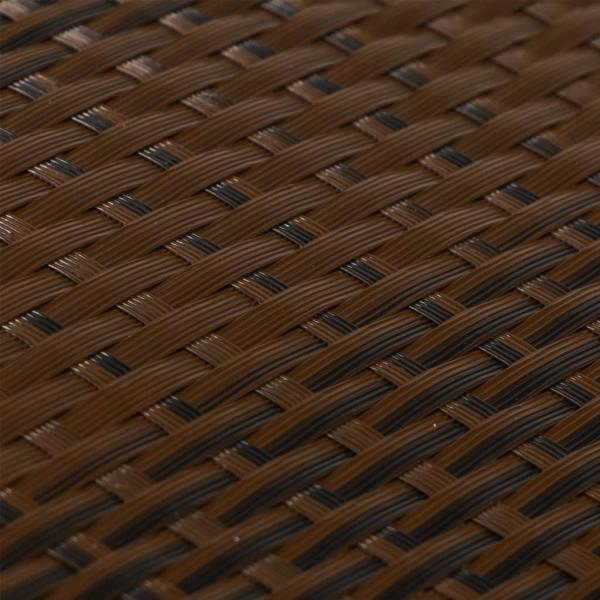 Balkon-Sichtschutz Braun und Schwarz 400x100 cm Poly Rattan