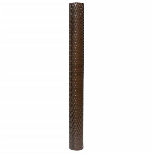 Balkon-Sichtschutz Braun und Schwarz 500x90 cm Poly Rattan