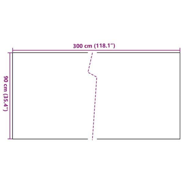 Balkon-Sichtschutz Hellbraun 300x90 cm Poly Rattan