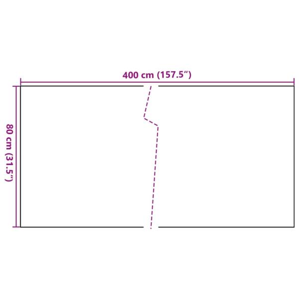 Balkon-Sichtschutz Hellbraun 400x80 cm Poly Rattan