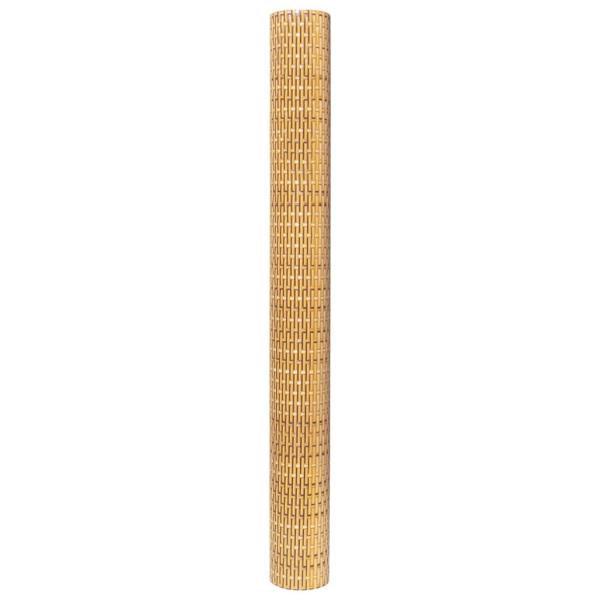 Balkon-Sichtschutz Hellbraun 500x80 cm Poly Rattan